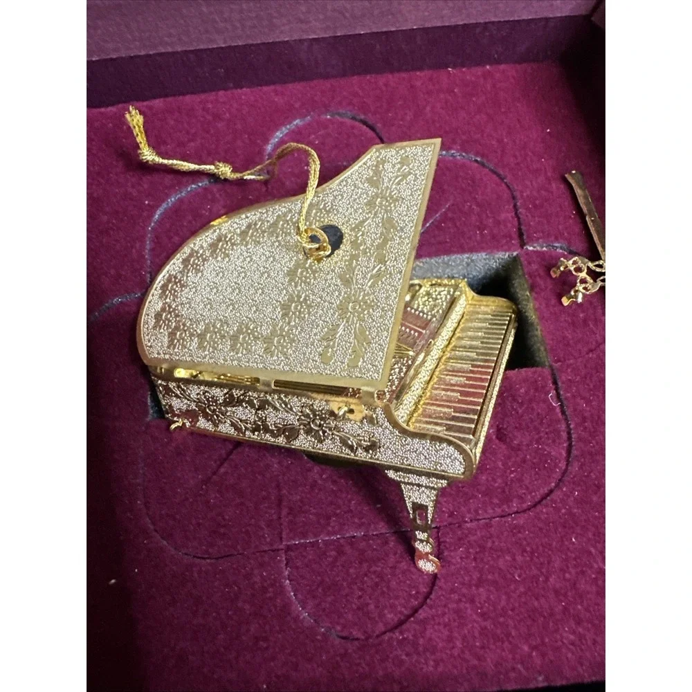 Baldwin‎ Brass Gold Classical Grand Piano Christmas Ornament 1999 & Original Box
